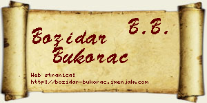 Božidar Bukorac vizit kartica